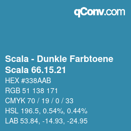 カラーコード: Scala - Dunkle Farbtoene - Scala 66.15.21 | qconv.com