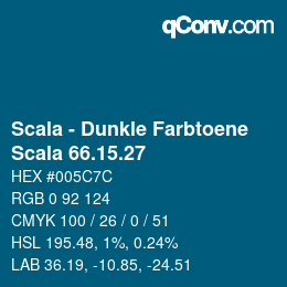 颜色代码: Scala - Dunkle Farbtoene - Scala 66.15.27 | qconv.com