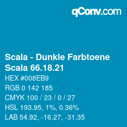 颜色代码: Scala - Dunkle Farbtoene - Scala 66.18.21 | qconv.com