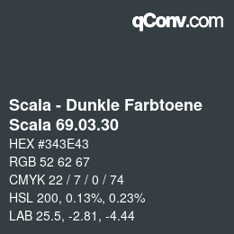 Código de color: Scala - Dunkle Farbtoene - Scala 69.03.30 | qconv.com