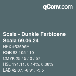 颜色代码: Scala - Dunkle Farbtoene - Scala 69.06.24 | qconv.com