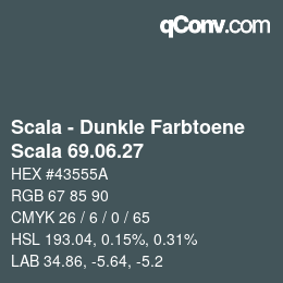 颜色代码: Scala - Dunkle Farbtoene - Scala 69.06.27 | qconv.com