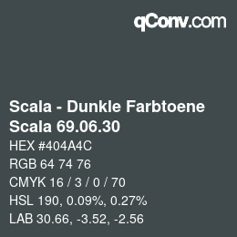 カラーコード: Scala - Dunkle Farbtoene - Scala 69.06.30 | qconv.com