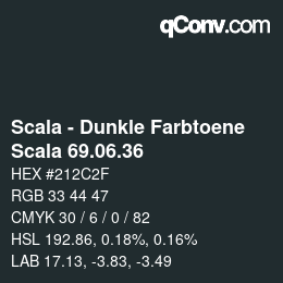 颜色代码: Scala - Dunkle Farbtoene - Scala 69.06.36 | qconv.com