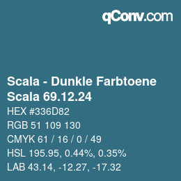 颜色代码: Scala - Dunkle Farbtoene - Scala 69.12.24 | qconv.com