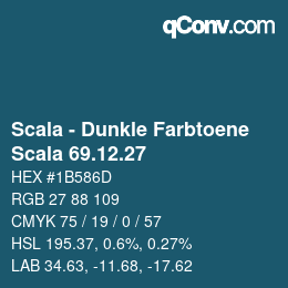 颜色代码: Scala - Dunkle Farbtoene - Scala 69.12.27 | qconv.com