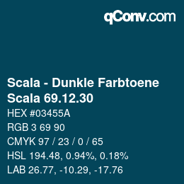 Código de color: Scala - Dunkle Farbtoene - Scala 69.12.30 | qconv.com