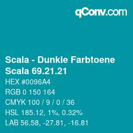 颜色代码: Scala - Dunkle Farbtoene - Scala 69.21.21 | qconv.com