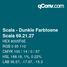 颜色代码: Scala - Dunkle Farbtoene - Scala 69.21.27 | qconv.com