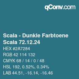 颜色代码: Scala - Dunkle Farbtoene - Scala 72.12.24 | qconv.com