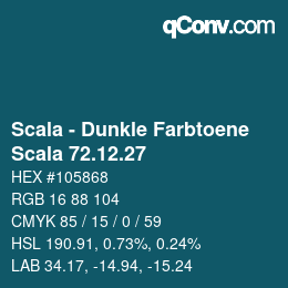 颜色代码: Scala - Dunkle Farbtoene - Scala 72.12.27 | qconv.com