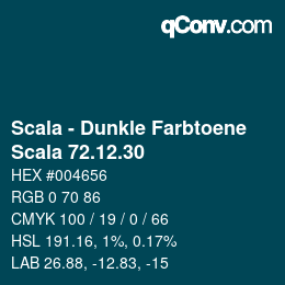 カラーコード: Scala - Dunkle Farbtoene - Scala 72.12.30 | qconv.com