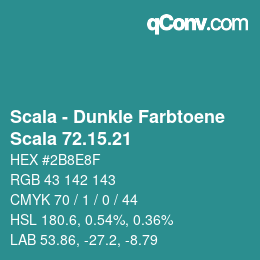颜色代码: Scala - Dunkle Farbtoene - Scala 72.15.21 | qconv.com