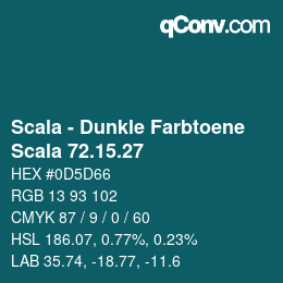 颜色代码: Scala - Dunkle Farbtoene - Scala 72.15.27 | qconv.com