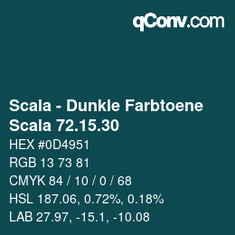 Código de color: Scala - Dunkle Farbtoene - Scala 72.15.30 | qconv.com