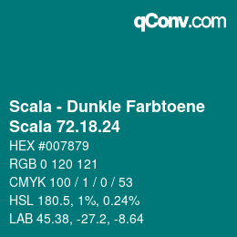 カラーコード: Scala - Dunkle Farbtoene - Scala 72.18.24 | qconv.com