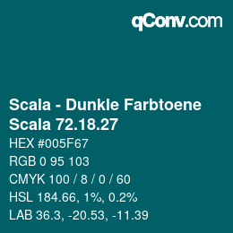 颜色代码: Scala - Dunkle Farbtoene - Scala 72.18.27 | qconv.com