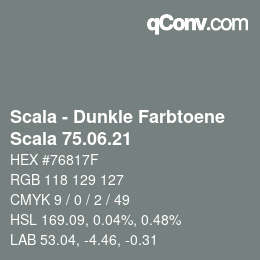 颜色代码: Scala - Dunkle Farbtoene - Scala 75.06.21 | qconv.com