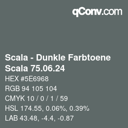 颜色代码: Scala - Dunkle Farbtoene - Scala 75.06.24 | qconv.com