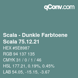 Código de color: Scala - Dunkle Farbtoene - Scala 75.12.21 | qconv.com