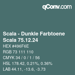 Código de color: Scala - Dunkle Farbtoene - Scala 75.12.24 | qconv.com