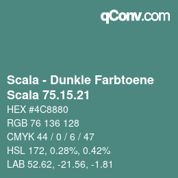 Código de color: Scala - Dunkle Farbtoene - Scala 75.15.21 | qconv.com