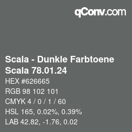 Código de color: Scala - Dunkle Farbtoene - Scala 78.01.24 | qconv.com