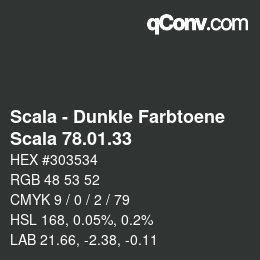 Código de color: Scala - Dunkle Farbtoene - Scala 78.01.33 | qconv.com