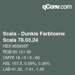 颜色代码: Scala - Dunkle Farbtoene - Scala 78.03.24 | qconv.com