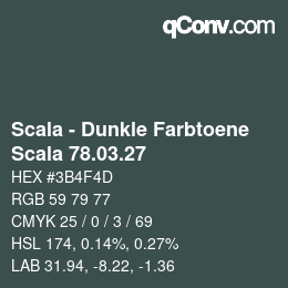 颜色代码: Scala - Dunkle Farbtoene - Scala 78.03.27 | qconv.com