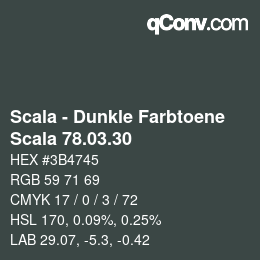 Farbcode: Scala - Dunkle Farbtoene - Scala 78.03.30 | qconv.com