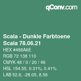 颜色代码: Scala - Dunkle Farbtoene - Scala 78.06.21 | qconv.com