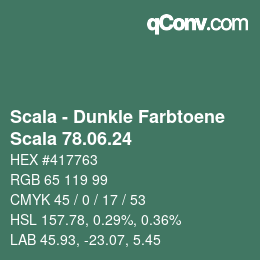 颜色代码: Scala - Dunkle Farbtoene - Scala 78.06.24 | qconv.com
