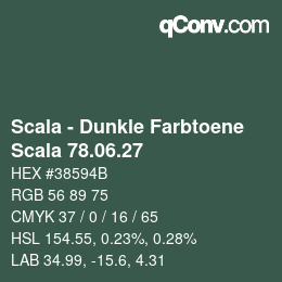 颜色代码: Scala - Dunkle Farbtoene - Scala 78.06.27 | qconv.com