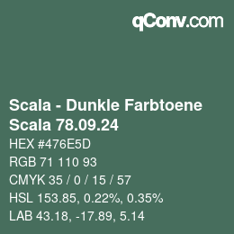Farbcode: Scala - Dunkle Farbtoene - Scala 78.09.24 | qconv.com