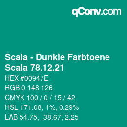 颜色代码: Scala - Dunkle Farbtoene - Scala 78.12.21 | qconv.com