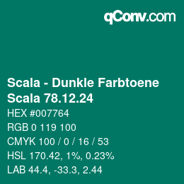 颜色代码: Scala - Dunkle Farbtoene - Scala 78.12.24 | qconv.com