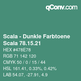 颜色代码: Scala - Dunkle Farbtoene - Scala 78.15.21 | qconv.com