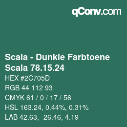 Código de color: Scala - Dunkle Farbtoene - Scala 78.15.24 | qconv.com