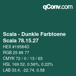 カラーコード: Scala - Dunkle Farbtoene - Scala 78.15.27 | qconv.com