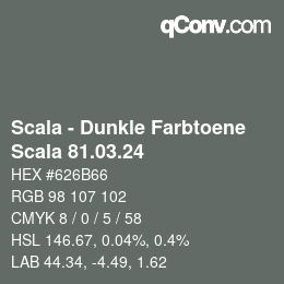 颜色代码: Scala - Dunkle Farbtoene - Scala 81.03.24 | qconv.com