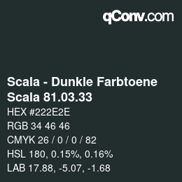 Color code: Scala - Dunkle Farbtoene - Scala 81.03.33 | qconv.com