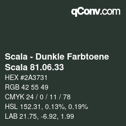 颜色代码: Scala - Dunkle Farbtoene - Scala 81.06.33 | qconv.com