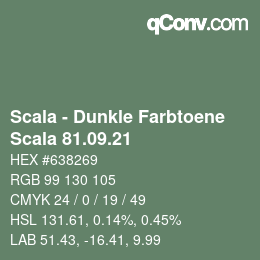 颜色代码: Scala - Dunkle Farbtoene - Scala 81.09.21 | qconv.com
