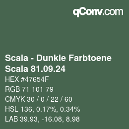 カラーコード: Scala - Dunkle Farbtoene - Scala 81.09.24 | qconv.com