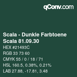 カラーコード: Scala - Dunkle Farbtoene - Scala 81.09.30 | qconv.com