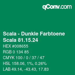 カラーコード: Scala - Dunkle Farbtoene - Scala 81.15.24 | qconv.com