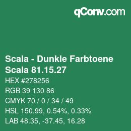 Code couleur: Scala - Dunkle Farbtoene - Scala 81.15.27 | qconv.com
