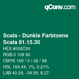 Código de color: Scala - Dunkle Farbtoene - Scala 81.15.30 | qconv.com