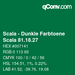 颜色代码: Scala - Dunkle Farbtoene - Scala 81.18.27 | qconv.com